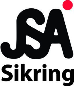 JSA Sikring logo juni 2019 med sikring under JSA Sikring